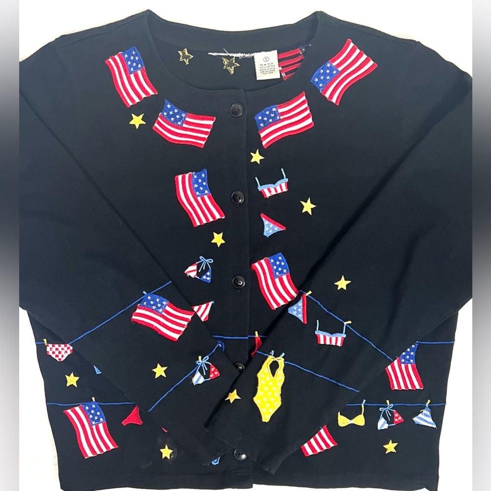 Vintage 90’s Y2K Michael Simon Lite USA 🇺🇸 Patriotic Button Down - Picture 4 of 14